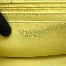 Load image into Gallery viewer, CHANEL Mini Matelasse ChainShoulder Bag Yellow Lambskin Size 16
