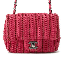 Load image into Gallery viewer, CHANEL ChainShoulder Bag Red Leather Size 16
