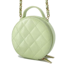 Load image into Gallery viewer, CHANEL Matelasse Round ChainShoulder Bag Green AP2502 Caviar Leather Size Small
