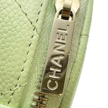 Load image into Gallery viewer, CHANEL Matelasse Round ChainShoulder Bag Green AP2502 Caviar Leather Size Small
