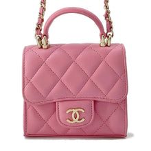 Load image into Gallery viewer, CHANEL Matelasse ChainShoulder Bag Pink AP2682 Lambskin Size 11
