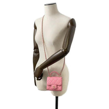 Load image into Gallery viewer, CHANEL Matelasse ChainShoulder Bag Pink AP2682 Lambskin Size 11
