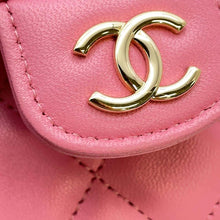 Load image into Gallery viewer, CHANEL Matelasse ChainShoulder Bag Pink AP2682 Lambskin Size 11
