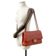 Load image into Gallery viewer, CHANEL Matelasse W Flap ChainShoulder Bag Red A58600 Caviar Leather Size 30
