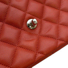 Load image into Gallery viewer, CHANEL Matelasse W Flap ChainShoulder Bag Red A58600 Caviar Leather Size 30
