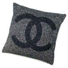 Load image into Gallery viewer, CHANEL CC Logo Cushion Black Cashmere94% Silk6%
