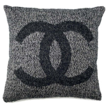 Load image into Gallery viewer, CHANEL CC Logo Cushion Black Cashmere94% Silk6%
