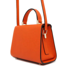 将图像加载到图库查看器中，Valextra Valextra Idide 2WAY Handbag Orange V5E23-028-ARAN-OC Leather Size micro
