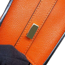 将图像加载到图库查看器中，Valextra Valextra Idide 2WAY Handbag Orange V5E23-028-ARAN-OC Leather Size micro
