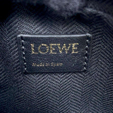 将图像加载到图库查看器中，LOEWE Amazona Anagram Shoulder Bag Navy A039U96X02 Canvas Leather Size Nano
