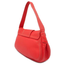 将图像加载到图库查看器中，CELINE Flap One Shoulder Bag Red Leather
