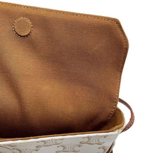 Load image into Gallery viewer, CELINE Triomphe Shoulder Bag Ivory/Brown 195902 PVC Coated Canvas Leather
