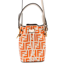 Load image into Gallery viewer, FENDI Montresor 2WAY Shoulder Bag Ivory/Orange 8BS010 Leather Size Mini
