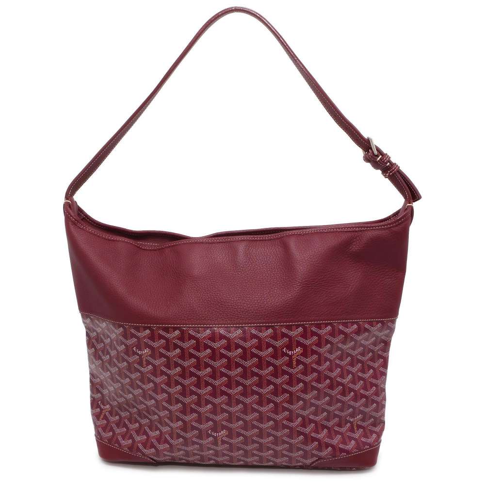 GOYARD GrenadineShoulder Bag Bordeaux PVC Coated Canvas Leather