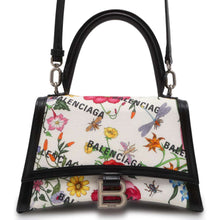 Load image into Gallery viewer, GUCCI Hacker Project Flora Hourglass Handbag White/Multicolor/Black 681697 Canvas Leather Size Small
