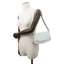 将图像加载到图库查看器中，BALENCIAGA Flap One Shoulder Bag White 618930 Croco embossed leather
