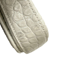 Load image into Gallery viewer, BALENCIAGA Flap One Shoulder Bag White 618930 Croco embossed leather
