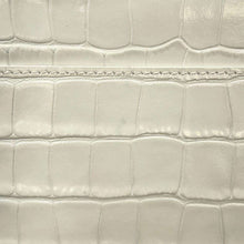 Load image into Gallery viewer, BALENCIAGA Flap One Shoulder Bag White 618930 Croco embossed leather
