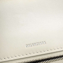 将图像加载到图库查看器中，BALENCIAGA Flap One Shoulder Bag White 618930 Croco embossed leather
