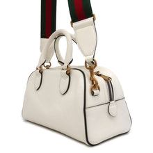 将图像加载到图库查看器中，GUCCI Mini Duffle Bag Adidas collaboration White/Black 702397 Leather
