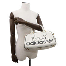 将图像加载到图库查看器中，GUCCI Mini Duffle Bag Adidas collaboration White/Black 702397 Leather
