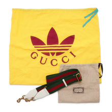 将图像加载到图库查看器中，GUCCI Mini Duffle Bag Adidas collaboration White/Black 702397 Leather
