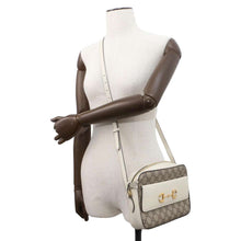 Load image into Gallery viewer, GUCCI GG Supreme Horsebit Shoulder Bag Beige/White645454 PVC Leather Size Small
