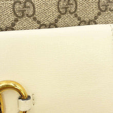 Load image into Gallery viewer, GUCCI GG Supreme Horsebit Shoulder Bag Beige/White645454 PVC Leather Size Small
