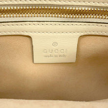 将图像加载到图库查看器中，GUCCI GG Supreme Horsebit Shoulder Bag Beige/White 645454 PVC Leather Size Small
