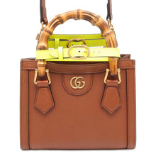 Load image into Gallery viewer, GUCCI Diana 2WAY Tote Bag Brown 655661 Leather Bamboo Size Mini
