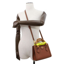 Load image into Gallery viewer, GUCCI Diana 2WAY Tote Bag Brown 655661 Leather Bamboo Size Mini
