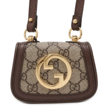 将图像加载到图库查看器中，GUCCI GG Supreme Blondie Shoulder Card Case Beige/Brown 698635 PVC/Leather
