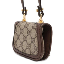 将图像加载到图库查看器中，GUCCI GG Supreme Blondie Shoulder Card Case Beige/Brown 698635 PVC/Leather
