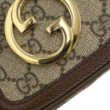 将图像加载到图库查看器中，GUCCI GG Supreme Blondie Shoulder Card Case Beige/Brown 698635 PVC/Leather
