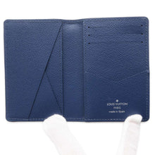 将图像加载到图库查看器中，LOUIS VUITTON Organizer De Poch Blue AzurM63517 Epi Leather
