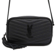 Load image into Gallery viewer, SAINT LAURENT PARIS Lou ChainShoulder Bag Black 612579 Leather Size Mini
