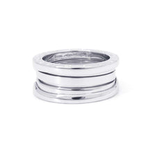 将图像加载到图库查看器中，BVLGARI B.Zero1 2-band Ring Size 50 18K White Gold
