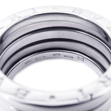 将图像加载到图库查看器中，BVLGARI B.Zero1 4-band Ring Size 55/#15 18K White Gold
