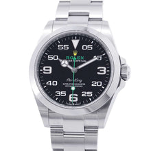 将图像加载到图库查看器中，ROLEX Air-King W40mm Stainless Steel Black Dial 126900
