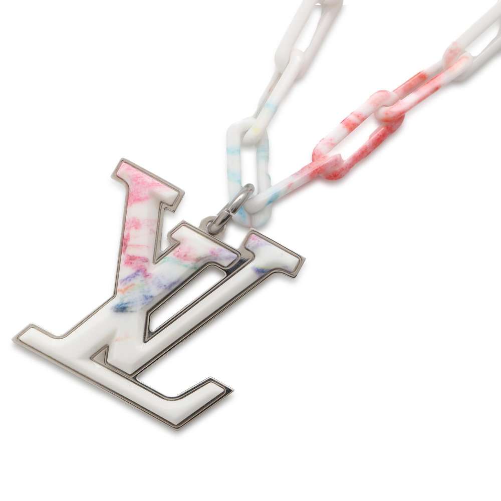 LOUIS VUITTON Collier LV Pastel White/MulticolorMP2850 Ceramic Metal