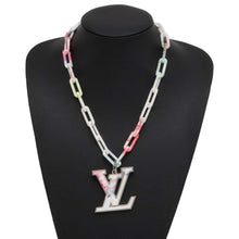 Load image into Gallery viewer, LOUIS VUITTON Collier LV Pastel White/MulticolorMP2850 Ceramic Metal
