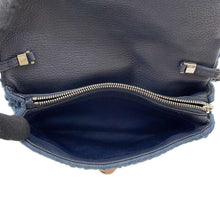 将图像加载到图库查看器中，MIUMIU Matelasse Shoulder Bag CrystalBijoux Blue 5BH012 Denim
