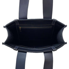 将图像加载到图库查看器中，Chloe Woody tote Navy CHC22WS383I5844D Felt Leather Size Medium
