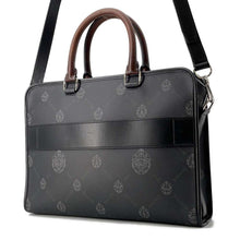 将图像加载到图库查看器中，Berluti Journey Briefcase Black PVC Coated Canvas
