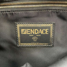 将图像加载到图库查看器中，FENDI Fendace Backpack Black/Yellow/Brown 7VZ066 Nylon
