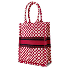 将图像加载到图库查看器中，Dior Dior Amour Vertical Book Tote Dot Red Canvas
