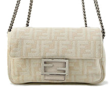 Load image into Gallery viewer, FENDI Baguette ChainShoulder Ivory 8BR793 pile
