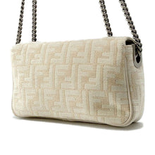 将图像加载到图库查看器中，FENDI Baguette ChainShoulder Ivory 8BR793 pile
