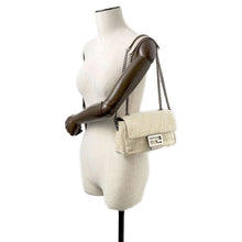 Load image into Gallery viewer, FENDI Baguette ChainShoulder Ivory 8BR793 pile
