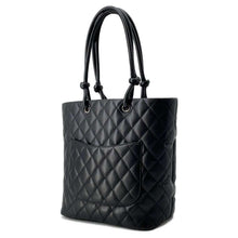 将图像加载到图库查看器中，CHANEL Cambon Line Handbag Black A25167 Leather Size Medium
